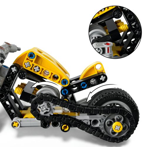 Klocki LEGO TECHNIC 42225 Żółty motocykl na Arena.pl