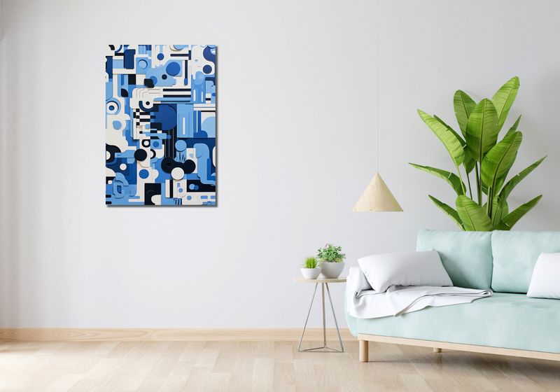 Obraz 60x90cm Niebieski Labirynt zdjęcie 2