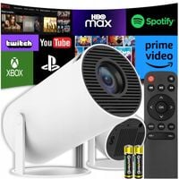 PROJEKTOR HY300 PRO 2025 WERSJA 4K WIFI PRZENOŚNY SMART ANDROID TV RZUTNIK