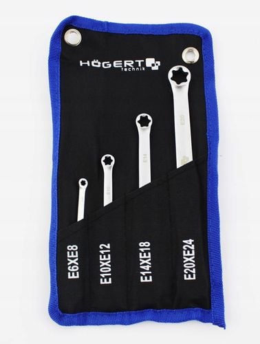 KLUCZE OCZKOWE TORX E6-E24 4 ELEM. HT1W590 HOGERT na Arena.pl