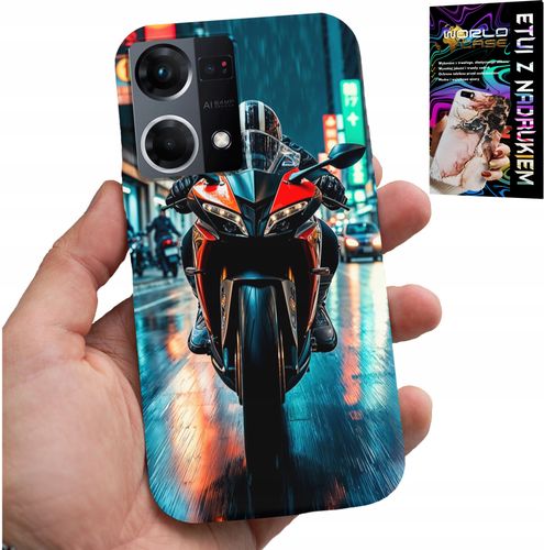 ETUI DO OPPO RENO7 4G - MOTOR, MOTOCYKLE JEDNOŚLAD WZORY + SZKŁO na Arena.pl