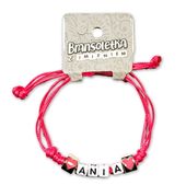 Bransoletka z imieniem Ania - różowa