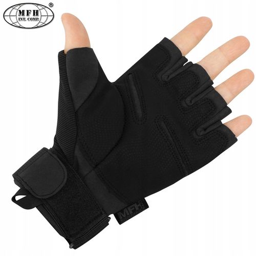 RĘKAWICE TAKTYCZNE BEZ PALCÓW PRO MFH Czarne XXL na Arena.pl