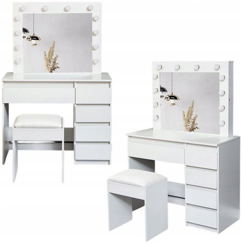 PROMOCJA MIKOŁAJKOWA TOALETKA KOSMETYCZNA z OŚWIETLENIEM LUSTREM na Arena.pl