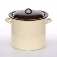 Garnek emaliowany z pokrywką 14,2l duży na rosół bigos Silesia indukcja gaz