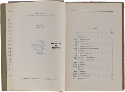 Franciszek Bacon Eseje seria Biblioteka klasyków Filozofii 1959 na Arena.pl