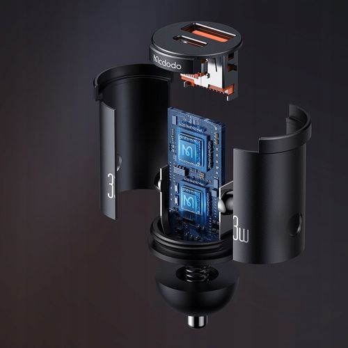 MCDODO MOCNA SZYBKA ŁADOWARKA SAMOCHODOWA DO TELEFONU 2X USB USB-C 33W LED na Arena.pl