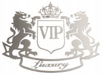 Naklejka Wlepka 2 Lwy Srebne VIP Luxury na Samochód Szybkę Sticker Tuning