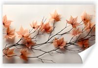 Fototapeta PREMIUM STRUKTURA ZMYWALANA pomarańczowe jesienne liście