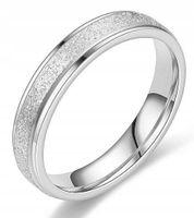 SREBRNA OBRĄCZKA ŚLUBNA PIERŚCIONEK STAL 316L r.17