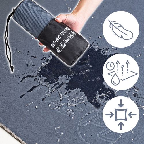 Ręcznik Szybkoschnący Z Mikrofibry 180X100 Szary na Arena.pl