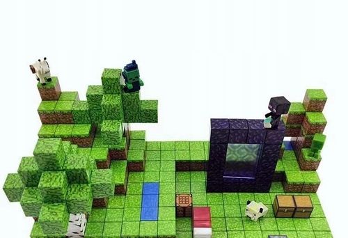 MAGNETYCZNYCH KLOCKÓW KONSTRUKCYJNYCH MINECRAFT 100 SZT 5 losowych lalek na Arena.pl