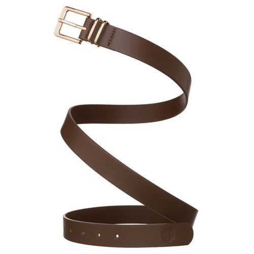 wąski pasek damski ze skóry ekologicznej w kolorze khaki na Arena.pl