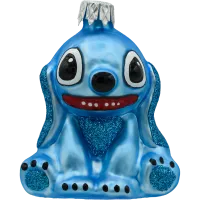 Bombka choinkowa szklana: Stitch: błękitny