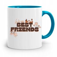 Kubek Błękitny Dla Przyjaciel Najlepszy Przyjaciel Z Nadrukiem Ze Zdjęciem