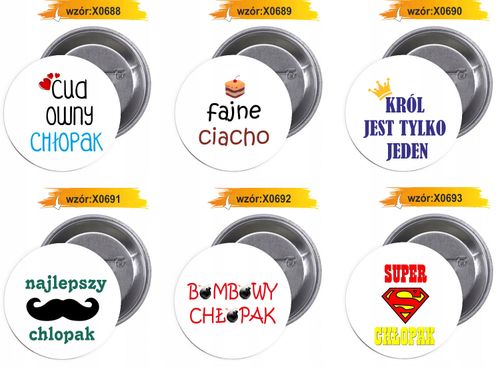 Przypinki buttony EXTRA MEGA SUPER COOL CHŁOPAK na Arena.pl