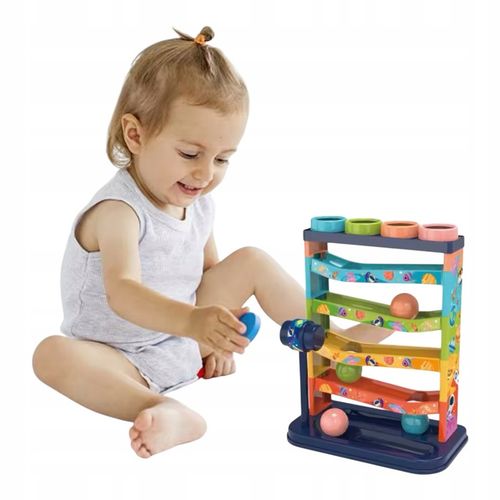 TOR ZJEŻDŻALNIA DLA PIŁECZEK MŁOTEK ZRĘCZNOŚCIOWA ZBIJAK GRA WBIJ PIŁKĘ na Arena.pl