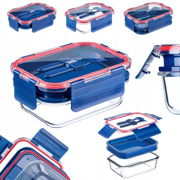 KADAX Pojemnik Z Pokrywką 1,7L Lunchbox Obiadowy Śniadaniówka zdjęcie 2