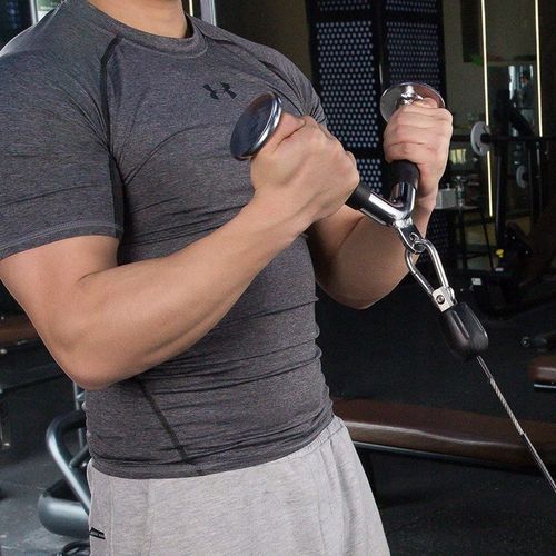 UCHWYT DO WYCIĄGU ATLASU STALOWY TRÓJKĄTNY DO ĆWICZEŃ TRICEPS BICEPS JAKOŚĆ na Arena.pl