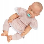 Komplet body spodnie z falbanką koronką r.80 róż