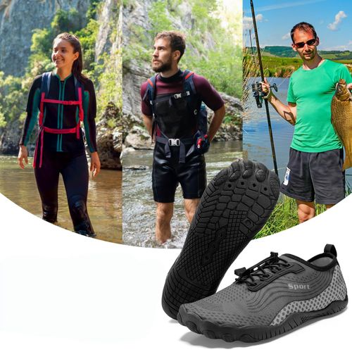 Buty do Wody na Plażę i Jeżowce Antypoślizgowe Szare Rozmiar 36 na Arena.pl