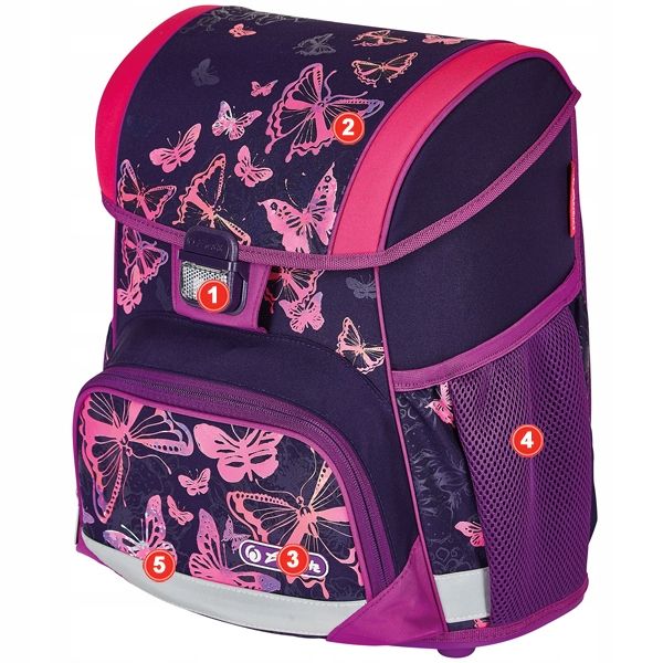 TORNISTER PLECAK SZKOLNY HERLITZ LOOP BUTTERFLIES zdjęcie 12