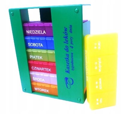 PUDEŁKO NA LEKI TABLETKI LEKARSTWA 7 DNI 4 PORY na Arena.pl