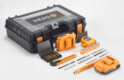 UDAROWA WIERTARKO WKRĘTARKA AKUMULATOROWA 2xAKU 20V BITY NASADKI na Arena.pl