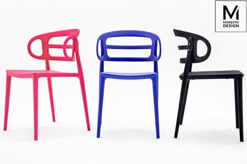 MODESTO krzesło MARCUS czerwone - polipropylen na Arena.pl