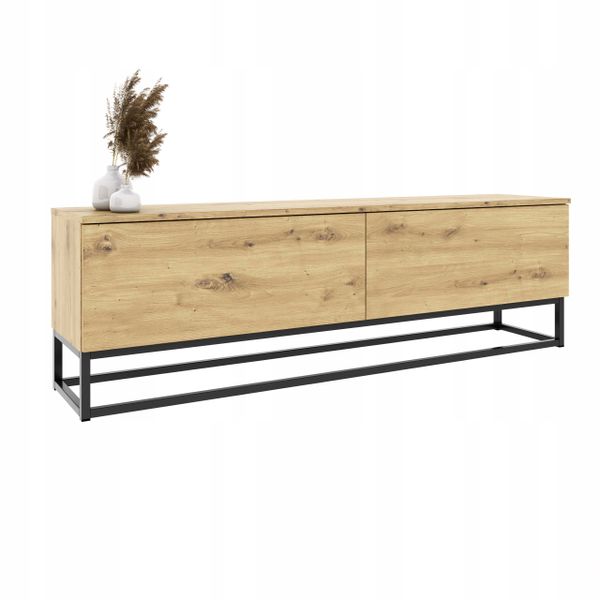 Nowoczesna szafka RTV 120cm dąb artisan zdjęcie 1