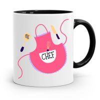 Kubek Czarny Prezent Dla Kucharza Kucharki Chef Z Nadrukiem Ze Zdjęciem