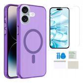 Etui do IPHONE 16 magsafe wzmacniane obudowa matowy kolory + folia ochronna