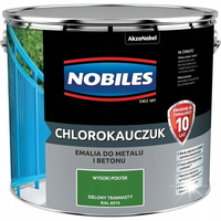 NOBILES CHLOROKAUCZUK DO METALU BETONU ZIELONY TRAWIASTY 6010 POŁYSK 10L