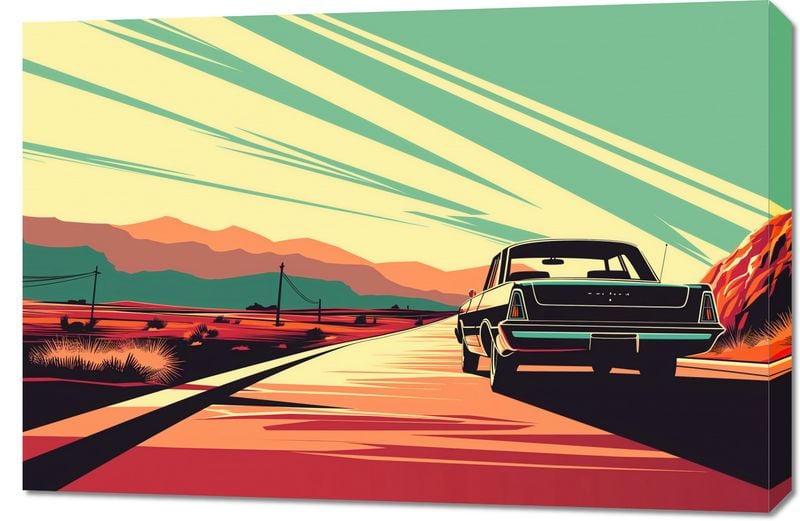 Obraz 90x60cm Droga przez Pustynię zdjęcie 1