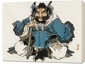 Obraz 90x70cm Warrior, Kōno Bairei Japoński Vintage do Salonu