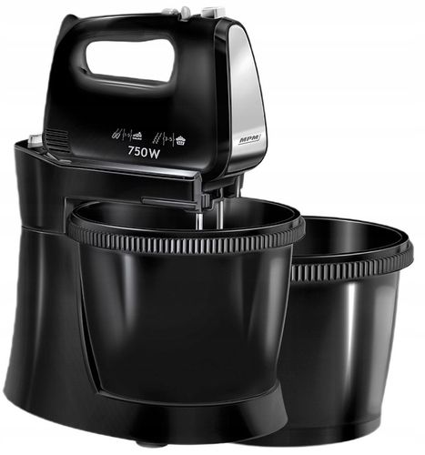 Mikser MPM MMR-22Z/C 750W 5 prędkości Funkcja Turbo 2 misy o pojemności 3l na Arena.pl