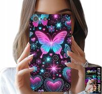 ETUI DO IPHONE 5 / 5S / 5C - KOLOROWY MOTYLEK SERCE MODNE WZORY CASE