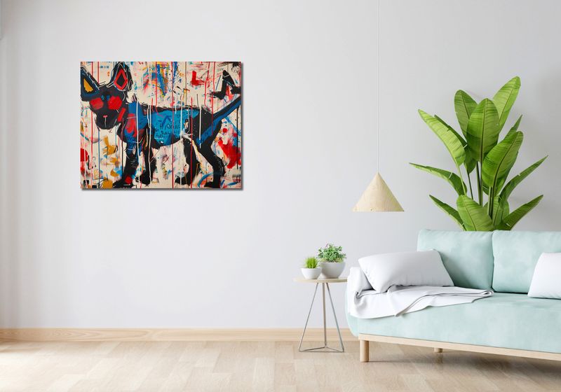 Obraz 90x70cm Miejski Pies zdjęcie 2