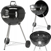 GRILL OGRODOWY WĘGLOWY OKRĄGŁY Z POKRYWĄ RUSZT XXL KÓŁKA POKRYWA 54CM YATO