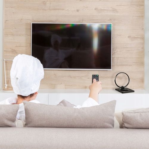 ANTENA POKOJOWA DVB-T2 AKTYWNA DO TV NAZIEMNEJ WZMACNIACZ 4K LTE MUX8 VAYOX na Arena.pl