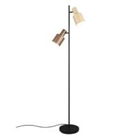 Lampa podłogowa ELIOR DL217419400 Trio z przełącznikiem nożnym beżowa brązowa