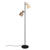 Lampa podłogowa ELIOR DL217419400 Trio z przełącznikiem nożnym beżowa brązowa