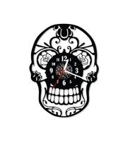 Zegar ścienny z płyty winylowej Czaszka 56.5