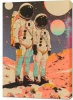 Obraz 70x100cm Astrounauci Kosmonauci