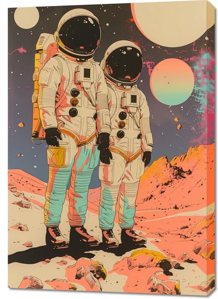Obraz 70x100cm Astrounauci Kosmonauci zdjęcie 1