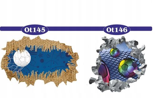 Naklejka samoprzylepna piłka nożna piłkarska 3D na Arena.pl