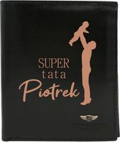 Portfel męski skórzany GRAWER prezent dla taty ojca personalizacja + imię