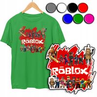 KOSZULKA DZIECIĘCA T-SHIRT Z NADRUKIEM - ROBLOX GRA GRY WZORY - M 134-140