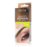 Delia Kremowa henna do brwi - 5.0 - Jasny brąz