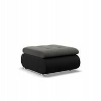 PUFA FORESTA POPIEL CZARNY Podnóżek PUF Otwierana